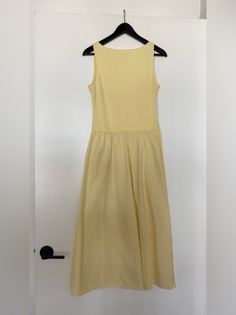 H&M Yellow Sleeveless Flared Maxi Dress